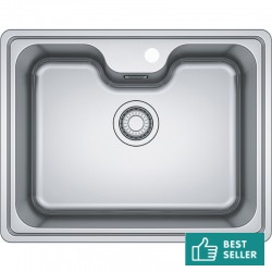 Νεροχύτης ανοξείδωτος 61x48 από inox επιφάνεια: Λεία ματ χωρίς πάγκο ένθετος 1 γούρνα, χρώμα: Χρωμέ Ανοξείδωτοι