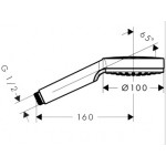 Shower head 1 jet, color: Chrome surface: Glossy Hand showers Shower head 1 jet, color: Chrome surface: Glossy Hand showers