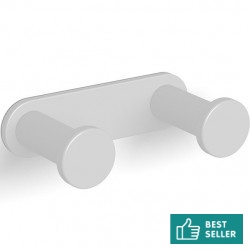 Άγκιστρο από ορείχαλκο διπλό, χρώμα: Λευκό επιφάνεια: Ματ Άγκιστρα