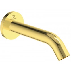 Εκροή (στόμιο) 16cm επίτοιχος τύπος Brushed Gold από ορείχαλκο, χρώμα: Χρυσό επιφάνεια: Βουρτσισμένη