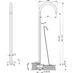 Spout (Nozzle) 28,8x103 Floor-standing material: Brass, color: Chrome surface: Glossy Bath spouts Spout (Nozzle) 28,8x103 Floor-standing material: Brass, color: Chrome surface: Glossy Bath spouts