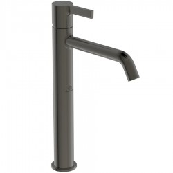 Wash basin tap Deck-mounted for free-standing washbasin material: Brass mixer Without waste Magnetic Grey, color: Grey surface: Brushed