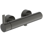 Shower tap Wall-mounted exposed material: Brass mixer without hand shower, hose and holder Magnetic Grey, color: Grey surface: Brushed Wall-mouned exposed Shower tap Wall-mounted exposed material: Brass mixer without hand shower, hose and holder Magnetic Grey, color: Grey surface: Brushed Wall-mouned exposed