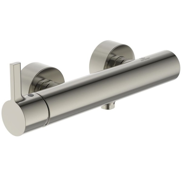 Shower tap Wall-mounted exposed material: Brass mixer without hand shower, hose and holder Silver Storm, color: Chrome surface: Brushed Wall-mouned exposed Shower tap Wall-mounted exposed material: Brass mixer without hand shower, hose and holder Silver Storm, color: Chrome surface: Brushed Wall-mouned exposed
