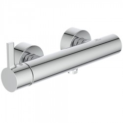 Shower tap Wall-mounted exposed material: Brass mixer without hand shower, hose and holder, color: Chrome surface: Glossy Wall-mouned exposed