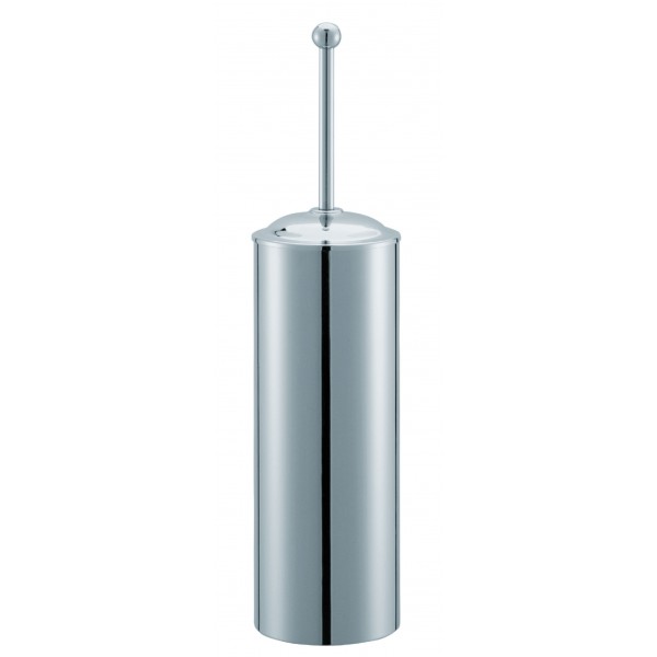 Brush (broom) Floor standing material: Brass, color: Chrome surface: Glossy Toilet brush holders