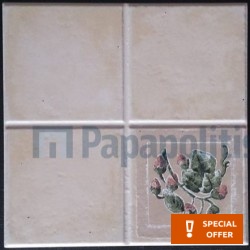 Decor tile 20x20 Italy 1st choice Lineas Corazon, hue: Beige Tile Liners (Listello)-Decore
