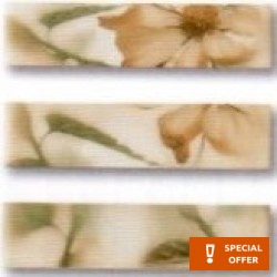 Border (listello) 5x20 Italy 1st choice Fiore surface: Glossy, hue: Mix Tile Liners (Listello)-Decore