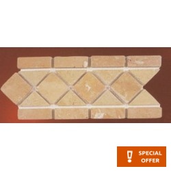 Marble edging 12,5x28, hue: Beige Tile Liners (Listello)-Decore