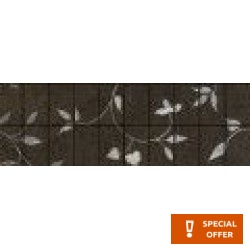 Border (listello) 15x45 Italy 1st choice Mosaico Fiore rettificato surface: Matt, hue: Brown Tile Liners (Listello)-Decore