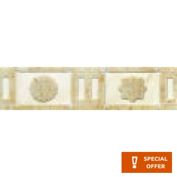 Μπορντούρα (Listello) 6,7x27 Ιταλίας Α’ διαλογής επιφάνεια: Γυαλιστερή, απόχρωση: Μπεζ Μπορντούρες-Decore