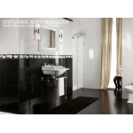 Border (listello) 5x34 Italy 1st choice Bordo rettificato surface: Glossy, hue: Black Tile Liners (Listello)-Decore