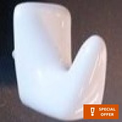 Άγκιστρο από πορσελάνη μονό, χρώμα: Λευκό επιφάνεια: Γυαλιστερή Άγκιστρα