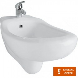 Bidet Wall-mounted 60cm, color: White surface: Glossy Wall-mounted