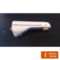 Εκροή (στόμιο) 13cm επίτοιχος τύπος από ορείχαλκο, χρώμα: Λευκό/Χρυσό επιφάνεια: Γυαλιστερή Στόμια (ρουξούνια)