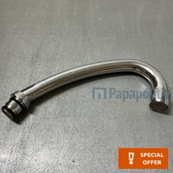 Spout for wash basin, deck-mounted, 1020 material: Brass, color: Chrome Bath tap spouts