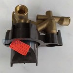 Shower tap Wall-mounted external part 2 way material: Brass mixer With plate without hand shower, hose and holder, color: White/Gold surface: Glossy Wall-mounted - external part