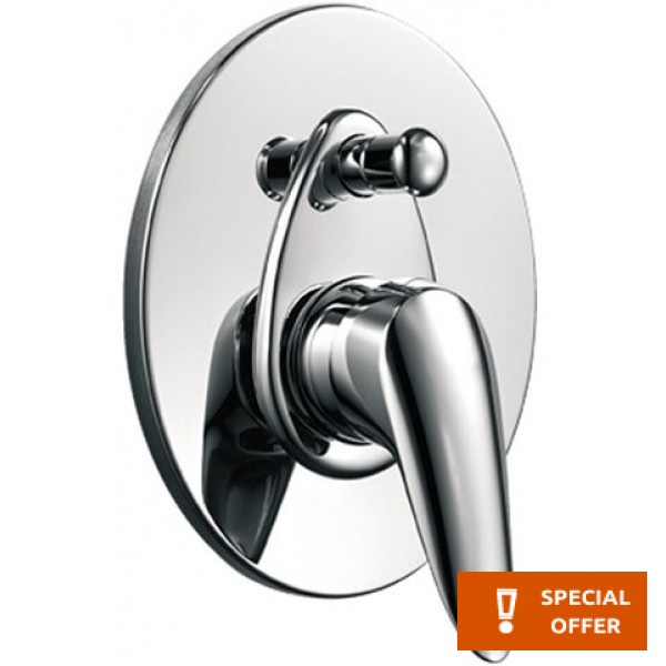 Shower tap Wall-mounted external part 2 way material: Brass mixer With plate without hand shower, hose and holder, color: Chrome surface: Glossy Wall-mounted - external part Shower tap Wall-mounted external part 2 way material: Brass mixer With plate without hand shower, hose and holder, color: Chrome surface: Glossy Wall-mounted - external part