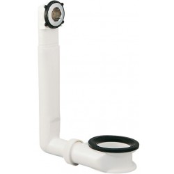 Waste Valve With overflow material: Plastic surface: Glossy, color: Chrome