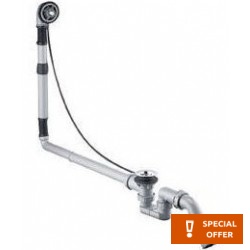 Valve body for bathtub, without hand shower, bracket & hose material: Plastic Waste overflows
