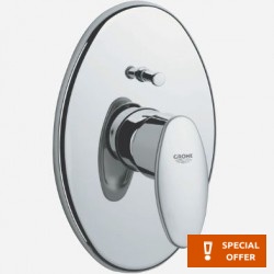Shower tap Wall-mounted external part 2 way material: Brass mixer With plate without hand shower, hose and holder Satin, color: Chrome surface: Matt Wall-mounted - external part