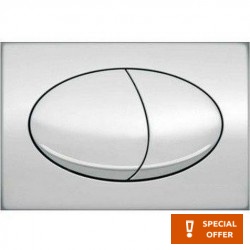 Flush wall plates for concealed cistern Actuation dual flush valve material: ABS, color: Chrome surface: Matt Flush plates