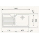 Νεροχύτης ανοξείδωτος 100x50 από inox επιφάνεια: Λεία ματ με πάγκο αριστερά ένθετος 1 γούρνα New Infinito INX 611-Ν, χρώμα: Χρωμέ Ανοξείδωτοι Νεροχύτης ανοξείδωτος 100x50 από inox επιφάνεια: Λεία ματ με πάγκο αριστερά ένθετος 1 γούρνα New Infinito INX 611-Ν, χρώμα: Χρωμέ Ανοξείδωτοι