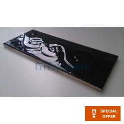 Μπορντούρα (Listello) 5x20 Ιταλίας Α’ διαλογής επιφάνεια: Γυαλιστερή, απόχρωση: Μαύρο Μπορντούρες-Decore