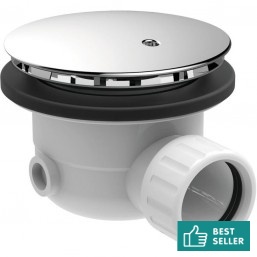 Waste Valve 90cm, for shower tray Without overflow material: ABS surface: Glossy, color: Chrome