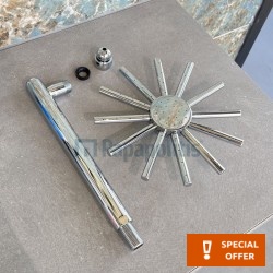 Shower (jet), color: Chrome material: Brass surface: Glossy Wall-mounted shower heads