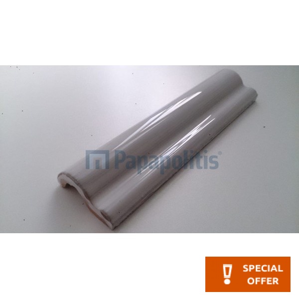 Border (listello) 5x20 Italy 1st choice Penn.A surface: Glossy, hue: Grey Tile Liners (Listello)-Decore