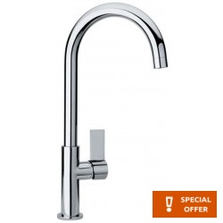 Kitchen tap Deck-mounted material: Brass, color: Chrome surface: Glossy Deck-mounted