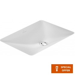 Washbasin Under counter 61,5x38 material: Porcelain Ceramic Plus Without overflow, color: White surface: Glossy