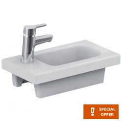 Washbasin for furniture 45x25x13 material: Porcelain With one hole Without overflow, color: White surface: Glossy Furniture basins