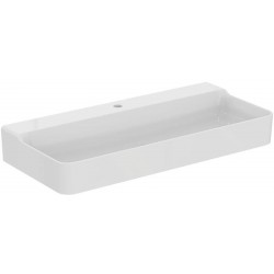 Washbasin Free standing 100x45x12,5 material: Porcelain With one hole Without overflow, color: White surface: Glossy