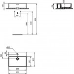 Νιπτήρας ελευθέρας τοποθέτησης 50x40x12,5 από πορσελάνη με μία οπή με υπερχείλιση, χρώμα: Λευκό επιφάνεια: Γυαλιστερή Ελευθέρας τοποθέτησης