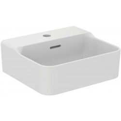 Νιπτήρας ελευθέρας τοποθέτησης 40x35x12,5 από πορσελάνη με μία οπή με υπερχείλιση, χρώμα: Λευκό επιφάνεια: Γυαλιστερή