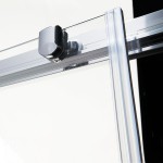 Shower enclosure Linear 150x195 6mm sliding surface: Glossy, color: Chrome Linear