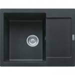 Sink Granite 62x50 left / right nested 1 bowl Onyx, color: Black Granite