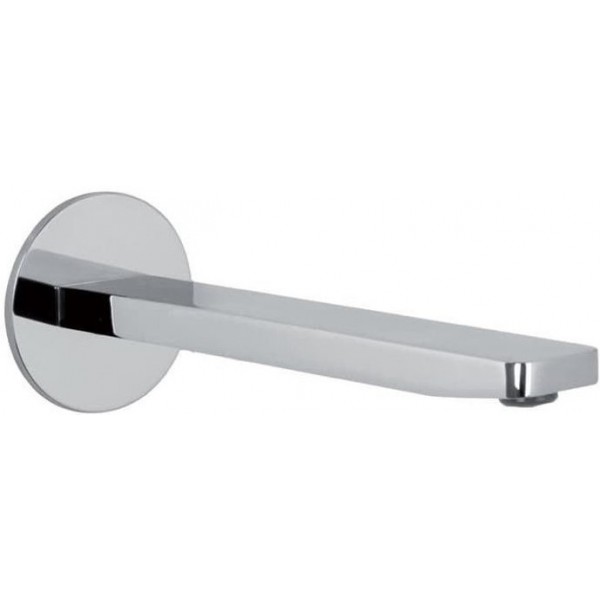 Εκροή (στόμιο) 20,1cm επίτοιχος τύπος από ορείχαλκο, χρώμα: Χρωμέ επιφάνεια: Γυαλιστερή Στόμια (ρουξούνια)