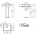 Νιπτήρας ελευθέρας τοποθέτησης 50x45x12,5 από πορσελάνη με μία οπή χωρίς υπερχείλιση, χρώμα: Λευκό επιφάνεια: Γυαλιστερή Ελευθέρας τοποθέτησης