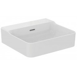 Washbasin Wall-mounted 50x45x16,5 no pedestal With 1 bowl Without hole material: Porcelain, color: White surface: Glossy