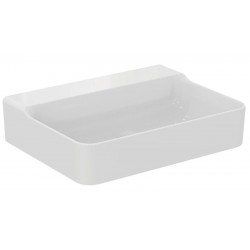 Νιπτήρας επίτοιχος 60x45x14,5 με 1 γούρνα χωρίς κολώνα / χωρίς υπερχείλιση χωρίς οπή  από πορσελάνη, χρώμα: Λευκό επιφάνεια: Γυαλιστερή Επίτοιχοι