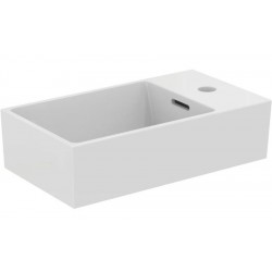 Washbasin Free standing 45x25x12 material: Porcelain With one hole With overflow, color: White surface: Glossy Free standing