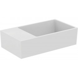 Washbasin Wall-mounted 45x25x12 no pedestal With 1 bowl Without hole material: Porcelain, color: White surface: Glossy Wall-mounted