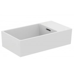 Washbasin Wall-mounted 45x25x12 no pedestal With 1 bowl Without hole material: Porcelain, color: White surface: Glossy Wall-mounted