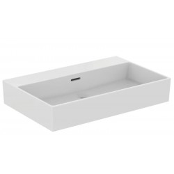 Washbasin Wall-mounted 70x45x12,5 With 1 bowl With overflow / no pedestal Without hole material: Porcelain, color: White surface: Glossy Wall-mounted