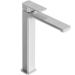 Μπαταρία νιπτήρος επικαθήμενη αναμεικτική από ορείχαλκο για νιπτήρα ελεύθερης τοποθέτησης με βαλβίδα push-open  inox finish, χρώμα: Χρωμέ επιφάνεια: Γυαλιστερή Επικαθήμενες