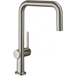 Kitchen tap Deck-mounted material: Brass, color: Chrome surface: Brushed