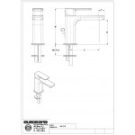 Wash basin tap Deck-mounted material: Brass mixer With push-open waste set Μ size inox finish, color: Chrome surface: Brushed Deck-mounted Wash basin tap Deck-mounted material: Brass mixer With push-open waste set Μ size inox finish, color: Chrome surface: Brushed Deck-mounted